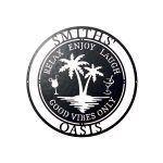 Custom Steel Circle Beach Oasis Family Name Sign (5 Sizes & 17 Colors) - Image 6