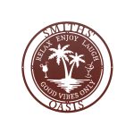 Custom Steel Circle Beach Oasis Family Name Sign (5 Sizes & 17 Colors) - Image 7
