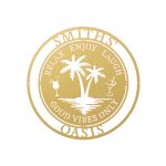 Custom Steel Circle Beach Oasis Family Name Sign (5 Sizes & 17 Colors)