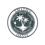 Custom Steel Circle Beach Oasis Family Name Sign (5 Sizes & 17 Colors) - Image 10