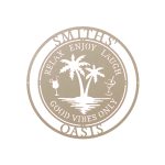 Custom Steel Circle Beach Oasis Family Name Sign (5 Sizes & 17 Colors) - Image 14