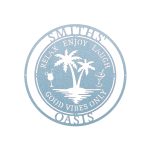 Custom Steel Circle Beach Oasis Family Name Sign (5 Sizes & 17 Colors) - Image 15