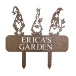 Personalized Steel Garden Gnome Wall or Lawn Signs (14 Colors)