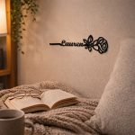 Custom Steel 12" & Up Forever Rose Name Wall Sign (5 Sizes & 16 Colors) - Image 4