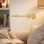 Custom Steel 12" & Up Forever Rose Name Wall Sign (5 Sizes & 16 Colors) - Image 5