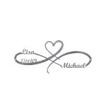 Custom Steel Infinity Sign with Heart Wall Sign Decor (5 Sizes & 15 Colors) - Image 12