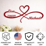 Custom Steel Infinity Sign with Heart Wall Sign Decor (5 Sizes & 15 Colors) - Image 4