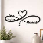 Custom Steel Infinity Sign with Heart Wall Sign Decor (5 Sizes & 15 Colors) - Image 18