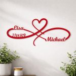 Custom Steel Infinity Sign with Heart Wall Sign Decor (5 Sizes & 15 Colors) - Image 17