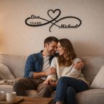 Custom Steel Infinity Sign with Heart Wall Sign Decor (5 Sizes & 15 Colors) - Image 2