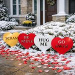 Steel 13" Candy Heart Lawn Signs (7 Phrases & 8 Colors) - Image 7