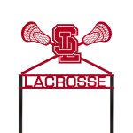 Steel Spring Lake School Lacrosse One-Plate Yard Signs with Stakes